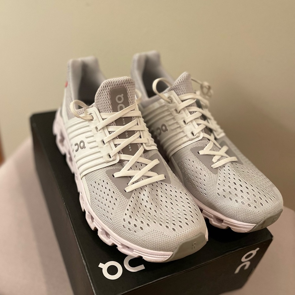 On Running Cloudswift in Glacier|White, Size 8.5